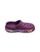 A Purple Slip Ons from Crocs in size 4T for girl. (Back View)