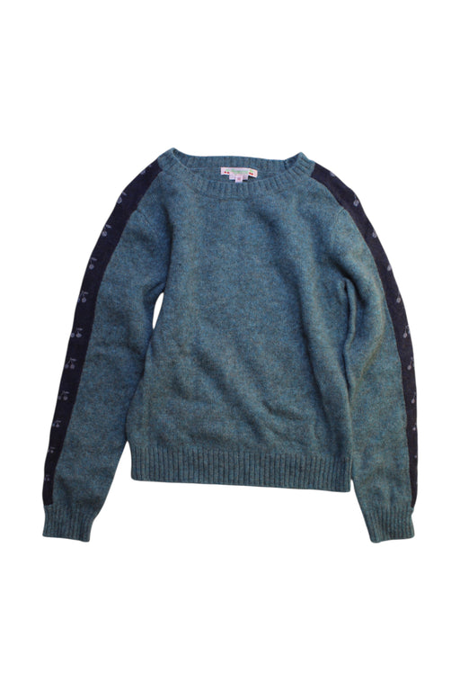 A Blue Knit Sweaters from Bonpoint in size 10Y for neutral. (Front View)