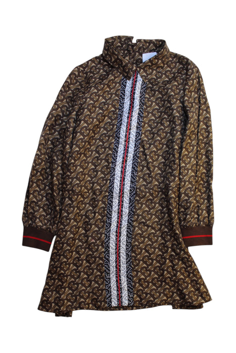 A Multicolour Long Sleeve Dresses from Burberry in size 10Y for girl. (Front View)