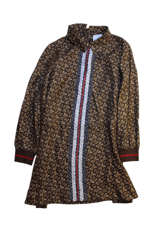 A Multicolour Long Sleeve Dresses from Burberry in size 10Y for girl. (Front View)