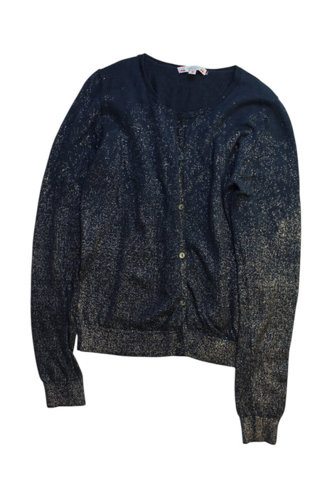 A Navy Cardigans from Bonpoint in size 14Y for girl. (Front View)
