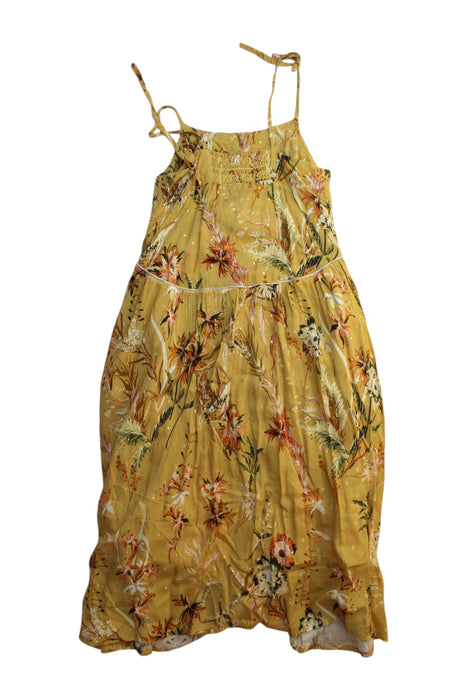 A Yellow Sleeveless Dresses from Excuse My French in size 10Y for girl. (Back View)
