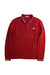A Red Long Sleeve Polos from Moncler in size 14Y for boy. (Front View)