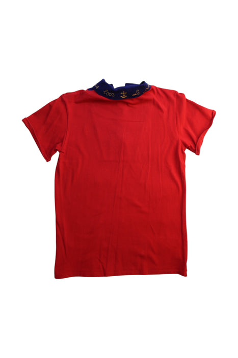 A Red Short Sleeve Polos from Gucci in size 12Y for boy. (Back View)