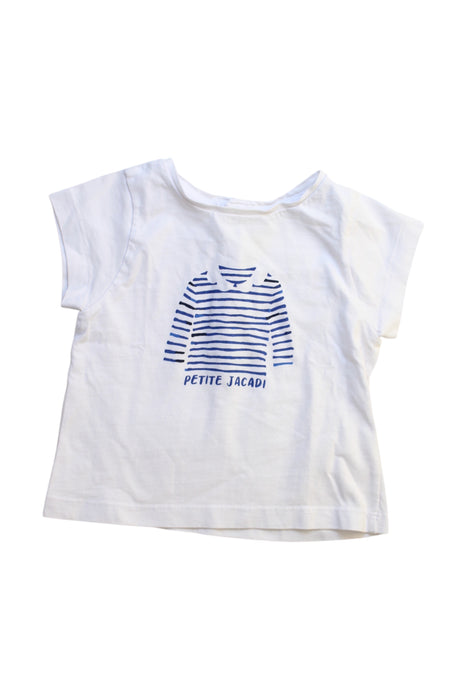 A White Short Sleeve T Shirts from Jacadi in size 18-24M for girl. (Front View)