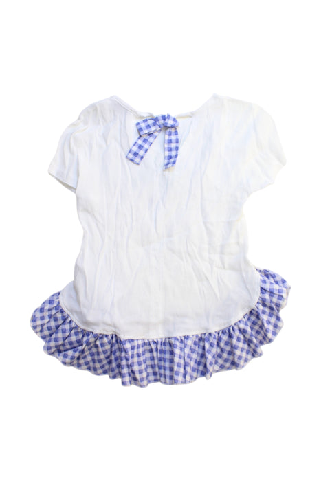 A White Short Sleeve Dresses from Monnalisa in size 3T for girl. (Back View)