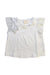 A White Sleeveless Tops from Momonittu in size 6-12M for girl. (Front View)