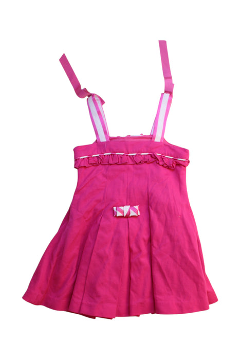 A Pink Sleeveless Dresses from Nicholas & Bears in size 12-18M for girl. (Back View)