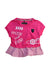 A Pink Short Sleeve Tops from Ferrari in size 6-12M for girl. (Front View)