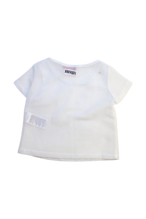 A White Short Sleeve Tops from Ferrari in size 6-12M for neutral. (Back View)