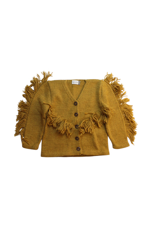 A Yellow Cardigans from Kalinka in size 5T for girl. (Front View)