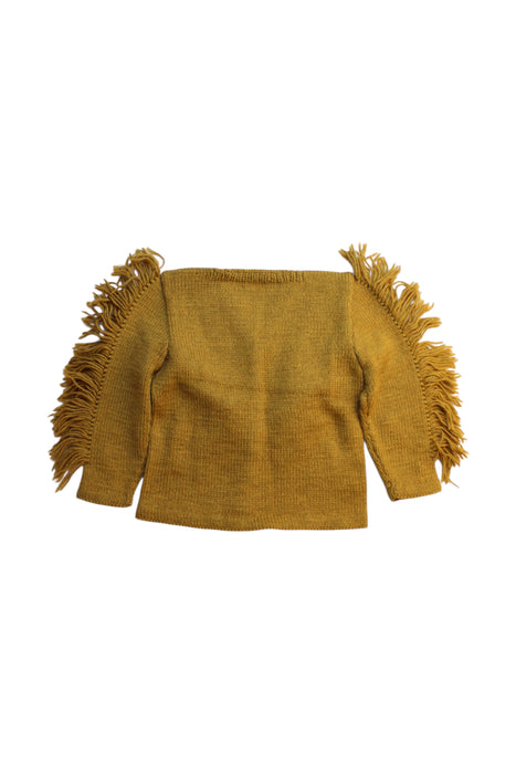 A Yellow Cardigans from Kalinka in size 5T for girl. (Back View)