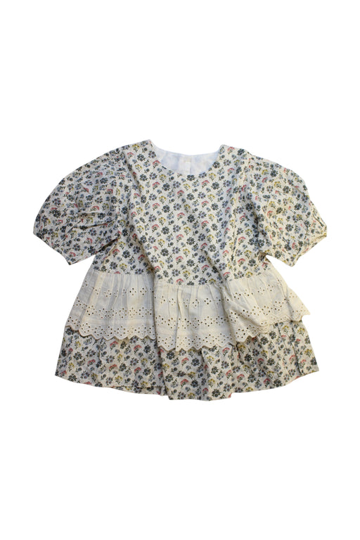 A Multicolour Short Sleeve Dresses from Little Cotton Clothes in size 8Y for girl. (Front View)