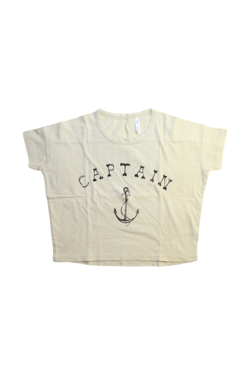 A Beige Short Sleeve T Shirts from Rylee + Cru in size 5T for girl. (Front View)