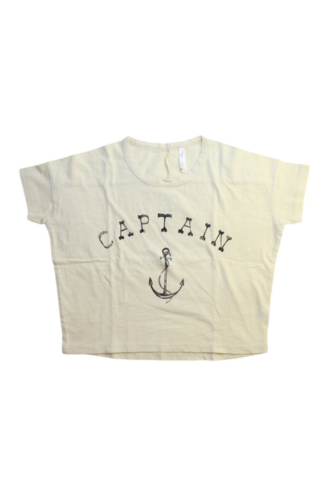 A Beige Short Sleeve T Shirts from Rylee + Cru in size 5T for girl. (Front View)