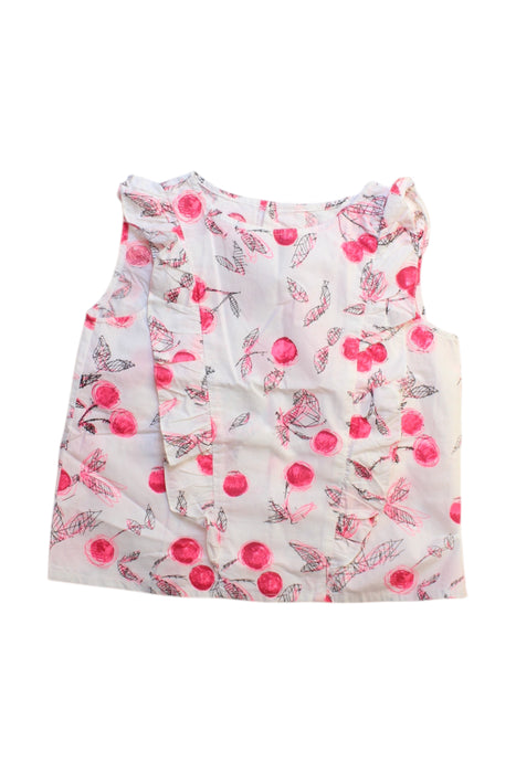 A Pink Sleeveless Tops from Bonpoint in size 4T for girl. (Front View)