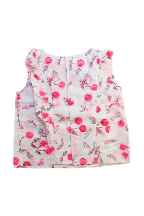A Pink Sleeveless Tops from Bonpoint in size 4T for girl. (Back View)