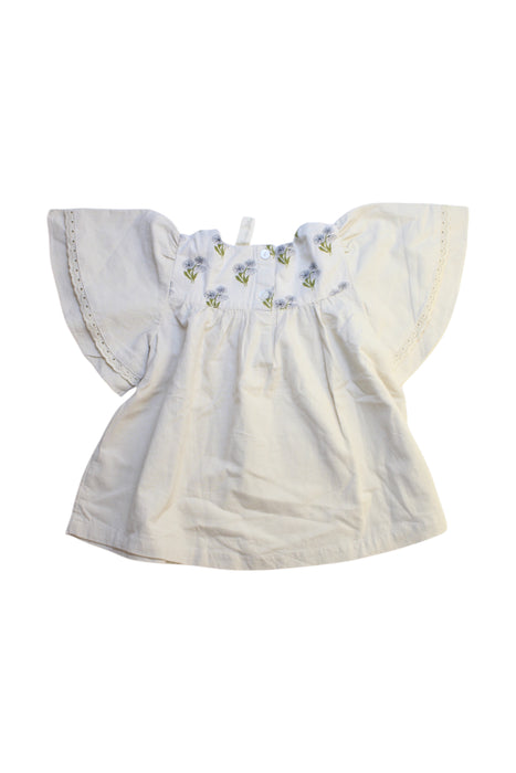 A White Short Sleeve Dresses from Little Cotton Clothes in size 5T for girl. (Back View)