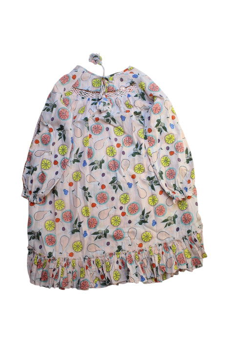 A Multicolour Long Sleeve Dresses from Velveteen in size 8Y for girl. (Front View)