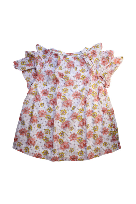 A Multicolour Short Sleeve Dresses from Velveteen in size 10Y for girl. (Back View)