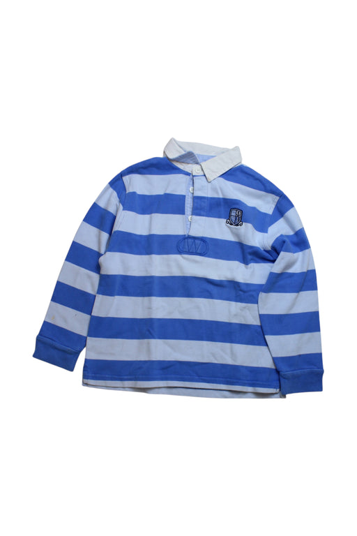 A Blue Long Sleeve Polos from Cyrillus in size 4T for boy. (Front View)