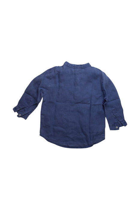 A Blue Long Sleeve Shirts from Bout'Chou in size 6-12M for boy. (Back View)
