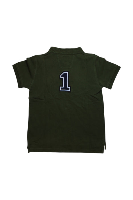 A Green Short Sleeve Polos from Shanghai Tang in size 4T for boy. (Back View)