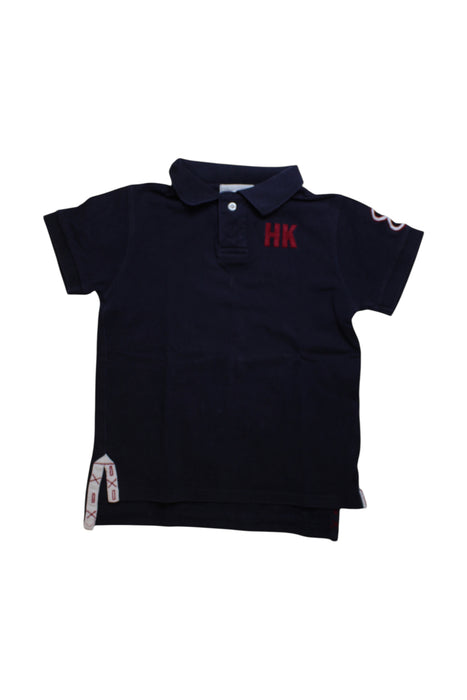 A Navy Short Sleeve Polos from Excuse My French in size 8Y for boy. (Front View)