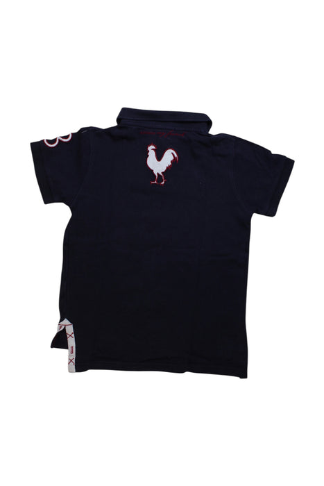 A Navy Short Sleeve Polos from Excuse My French in size 8Y for boy. (Back View)
