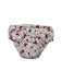A White Swim Diapers from Charlie Banana in size 18-24M for girl. (Front View)