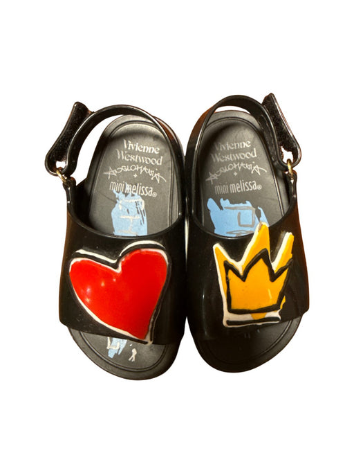 A Black Sandals from Mini Melissa Vivienne Westwood in size 18-24M for girl. (Front View)