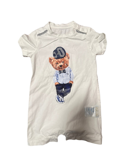 A White Short Sleeve Rompers from Nicholas & Bears in size 6-12M for boy. (Front View)