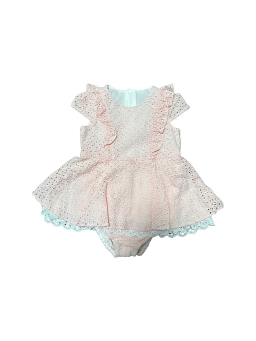 A Pink Sleeveless Rompers from Nicholas & Bears in size 6-12M for girl. (Front View)