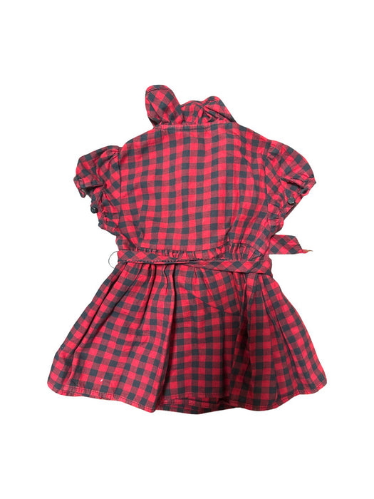 A Red Short Sleeve Dresses from Ralph Lauren in size 6-12M for girl. (Back View)