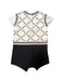 A White Short Sleeve Rompers from Karl Lagerfeld in size 12-18M for boy. (Back View)