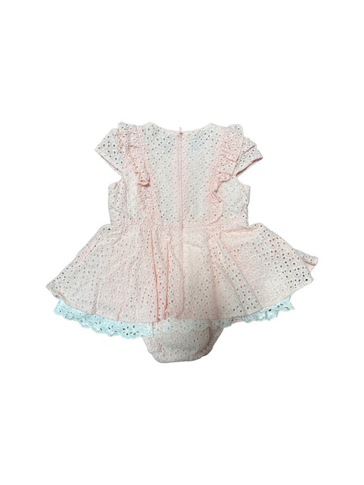 A Pink Sleeveless Rompers from Nicholas & Bears in size 6-12M for girl. (Back View)