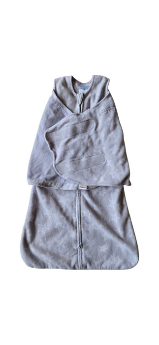 A Grey Swaddles from HALO in size 3-6M for neutral. (Front View)