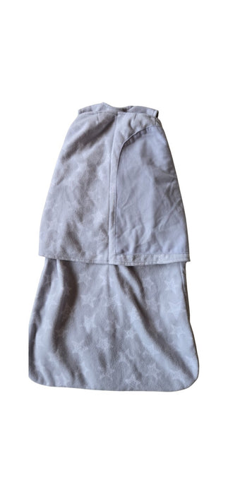 A Grey Swaddles from HALO in size 3-6M for neutral. (Back View)