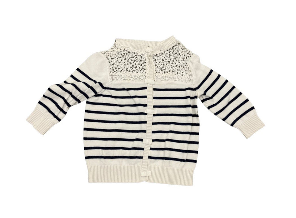 A White Cardigans from Nicholas & Bears in size 3T for girl. (Front View)