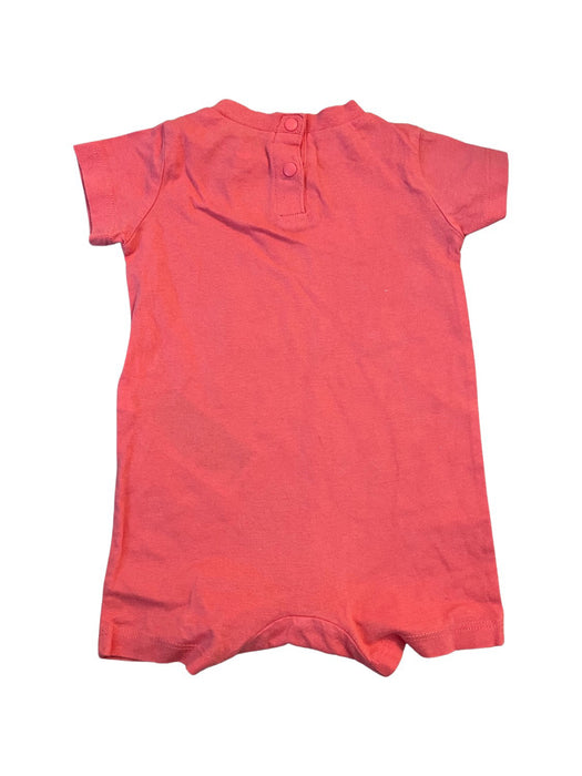 A Pink Short Sleeve Rompers from Nike in size 0-3M for girl. (Back View)