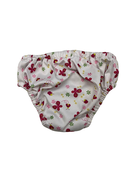 A White Swim Diapers from Charlie Banana in size 18-24M for girl. (Back View)