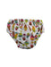A White Swim Diapers from Charlie Banana in size 12-18M for girl. (Back View)