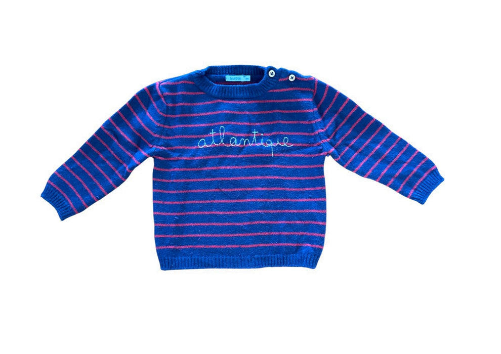 A Blue Knit Sweaters from Bout'Chou in size 12-18M for boy. (Front View)