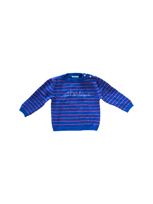 A Blue Knit Sweaters from Bout'Chou in size 12-18M for boy. (Front View)
