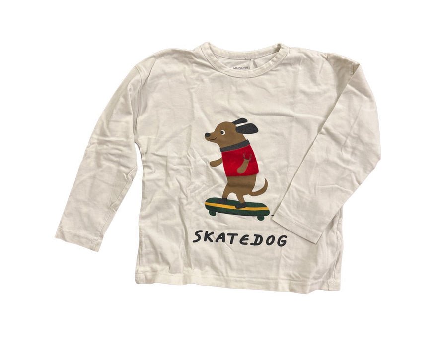 A White Long Sleeve T Shirts from Monoprix in size 8Y for boy. (Front View)