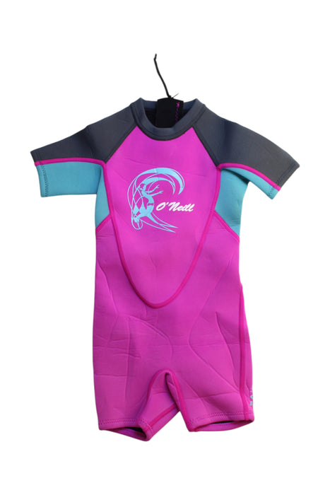 A Pink Wetsuits from O'Neill in size 2T for girl. (Front View)