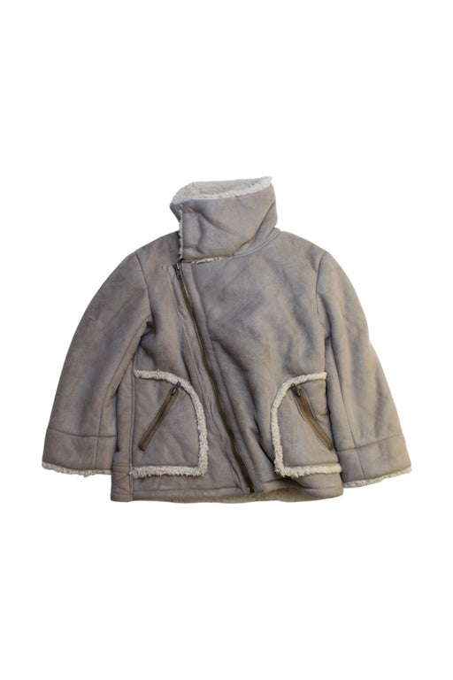 A Grey Coats from Comme Ça Fille in size 5T for girl. (Front View)