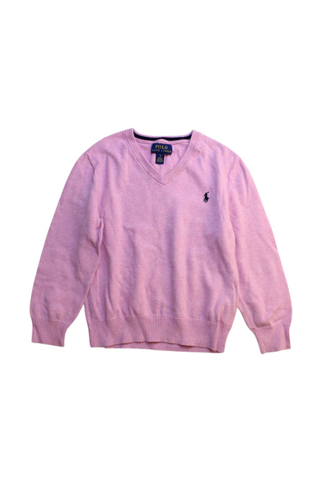 A Pink Knit Sweaters from Polo Ralph Lauren in size 5T for girl. (Front View)