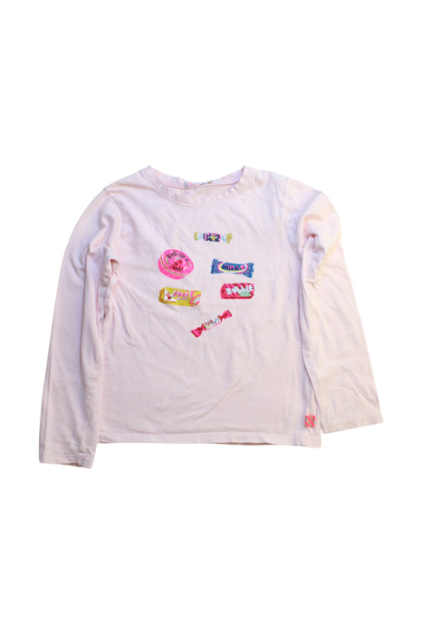 A Pink Long Sleeve T Shirts from Billieblush in size 6T for girl. (Front View)