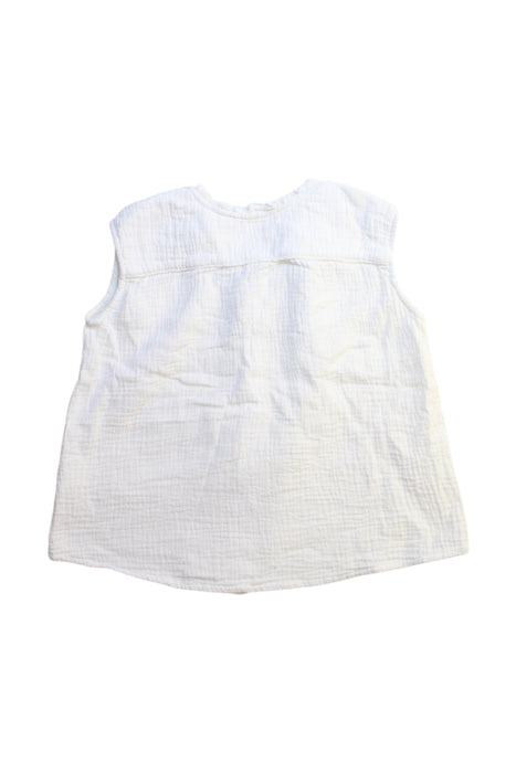 A White Sleeveless Shirts from Sunset Limonade in size 6T for girl. (Back View)